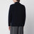 Blue zip-up cardigan in wool