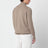 Beige melierter Half-Zip-Pullover aus Wolle