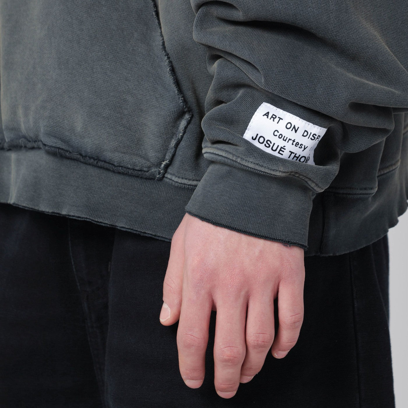Graphite-grey sweatshirt with embossed logo