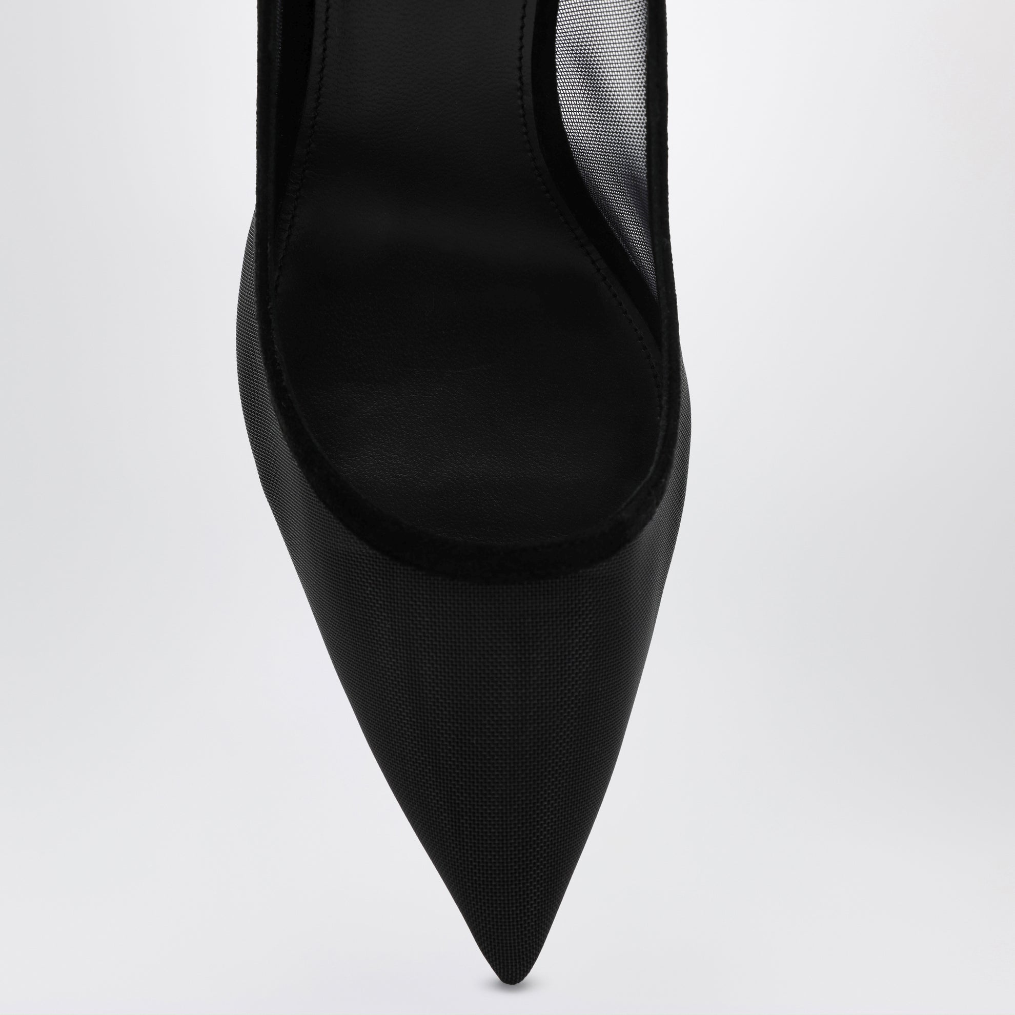 Escarpins Bow Tie noirs en résille et daim