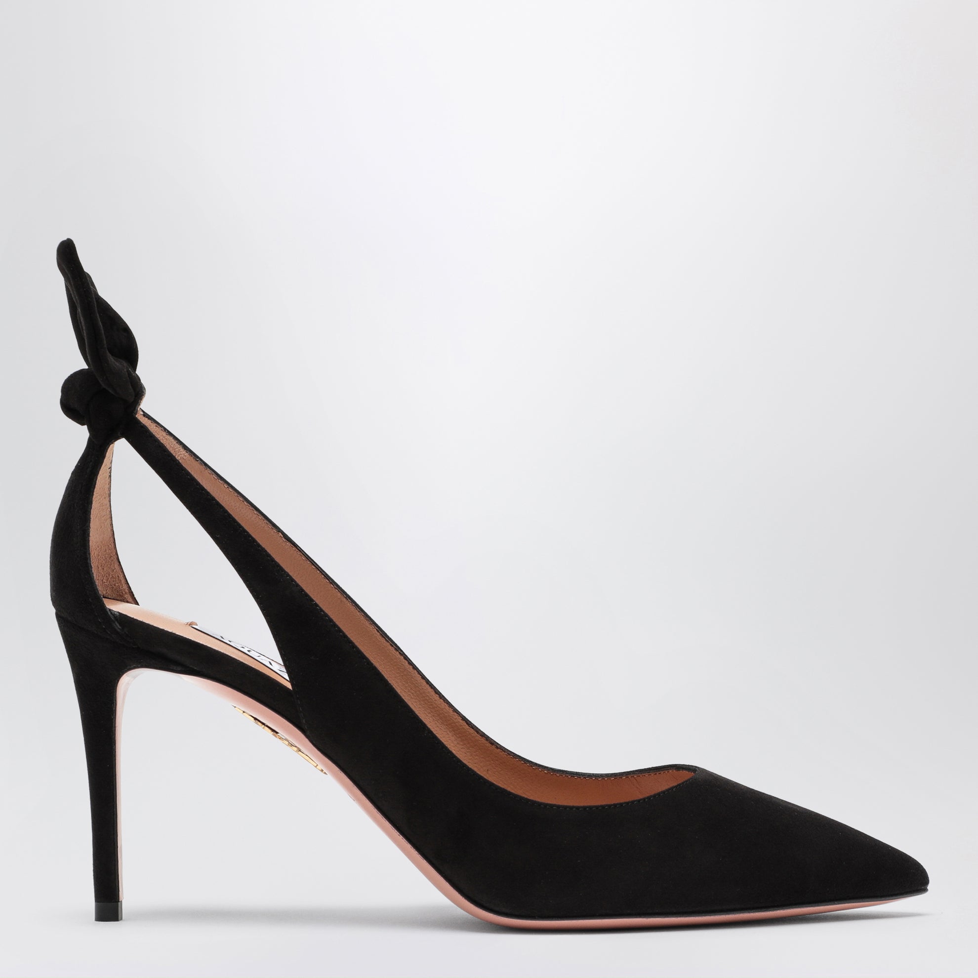 Décolleté Deneuve nero in pelle scamosciata