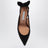 Décolleté Deneuve nero in pelle scamosciata