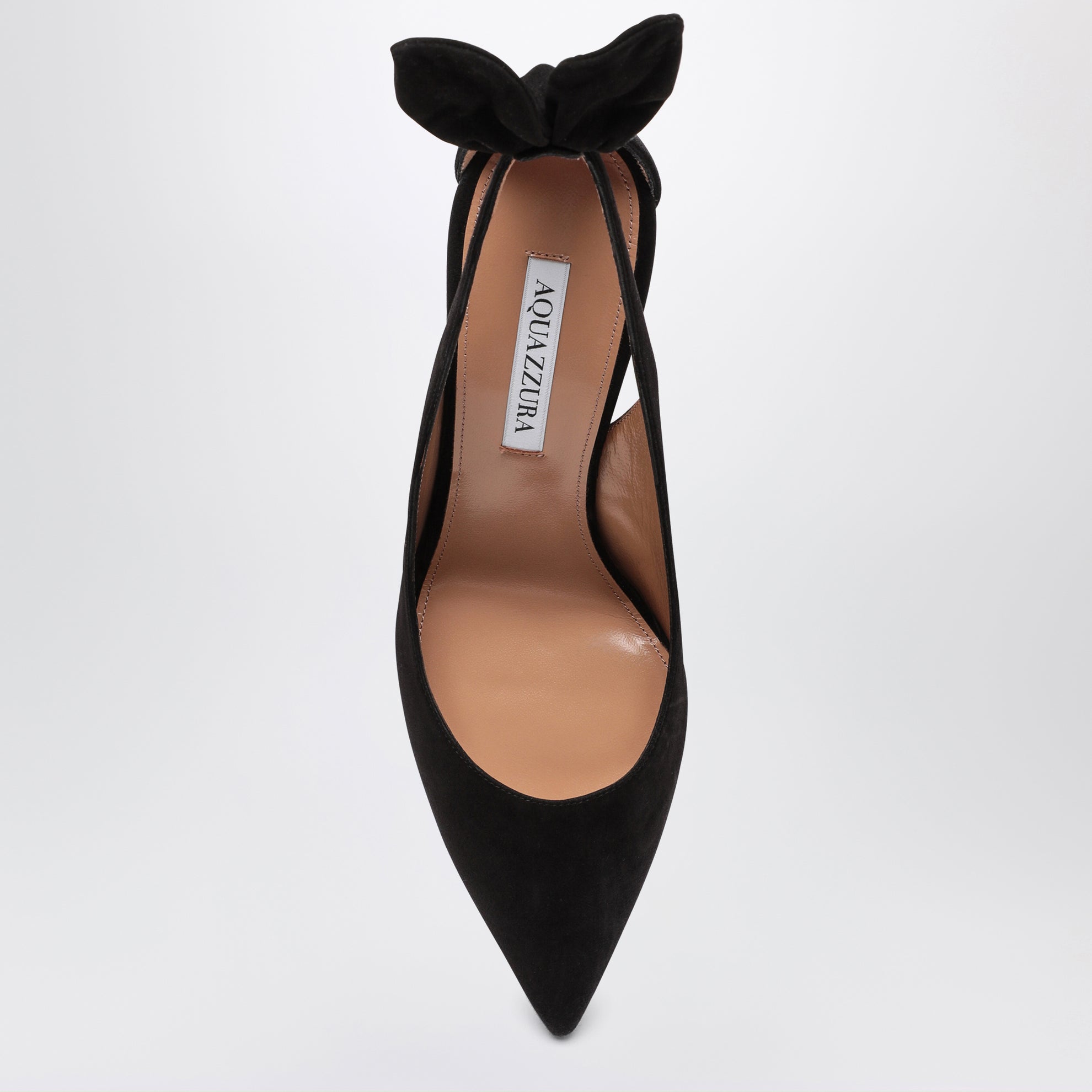 Décolleté Deneuve nero in pelle scamosciata