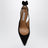 Décolleté Deneuve nero in pelle scamosciata