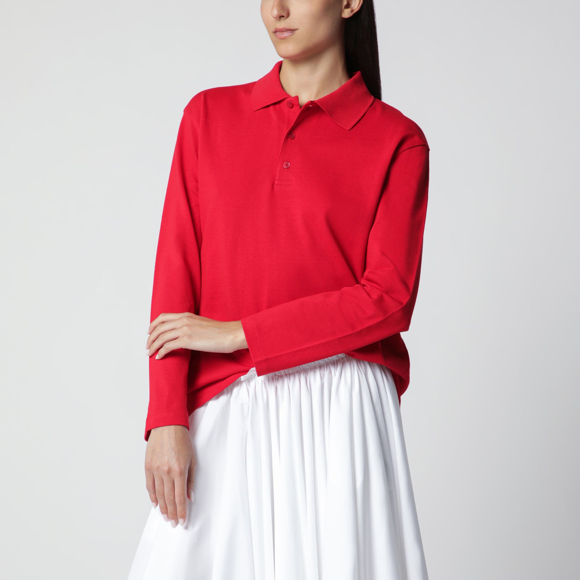 Rotes Diana Poloshirt aus Bio-Baumwolle