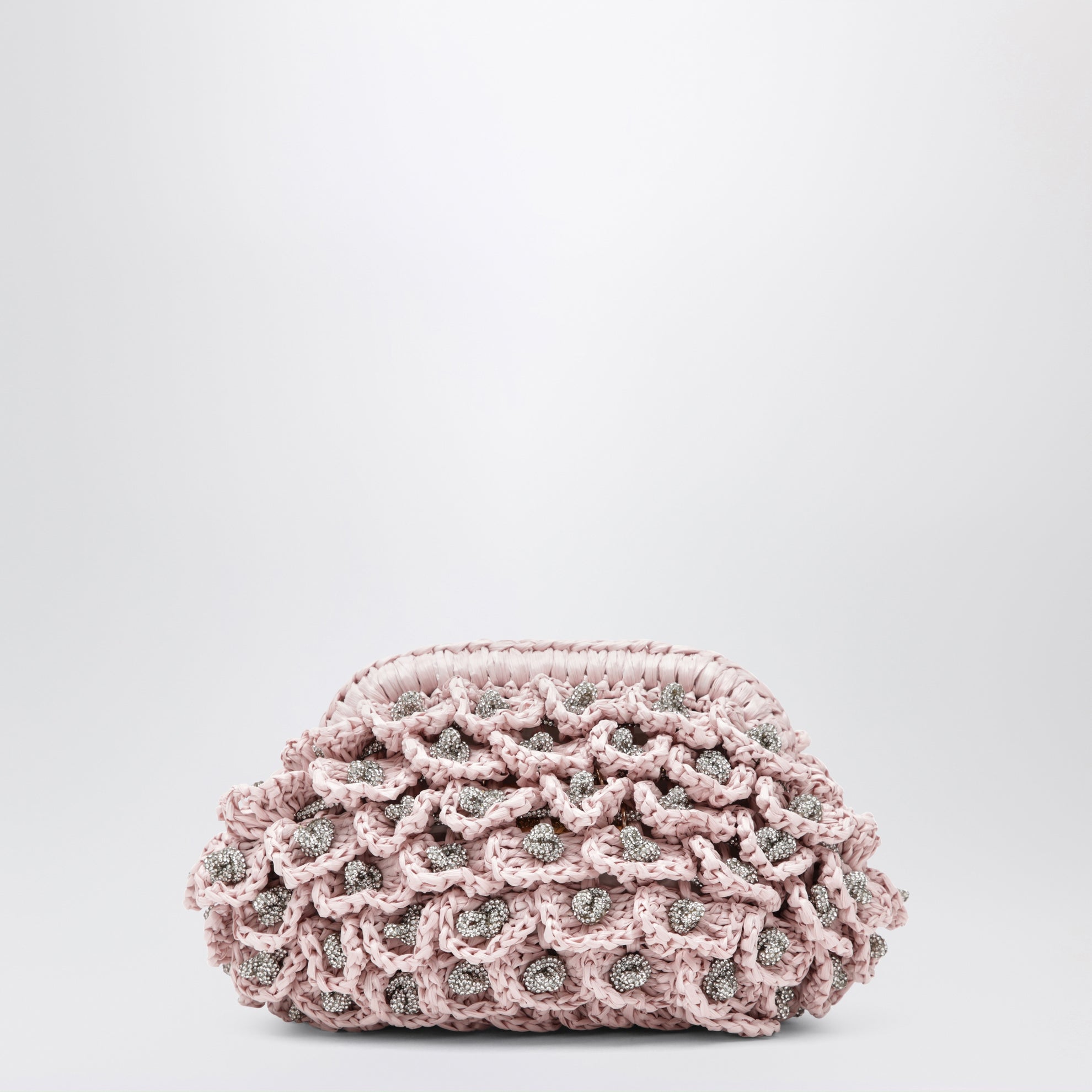 Pink Diana pouch with crystals