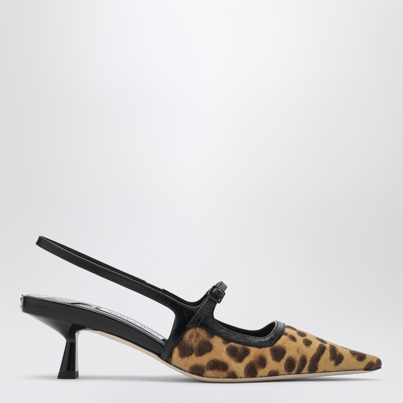 Didi 45 slingback in leopard print pony skin