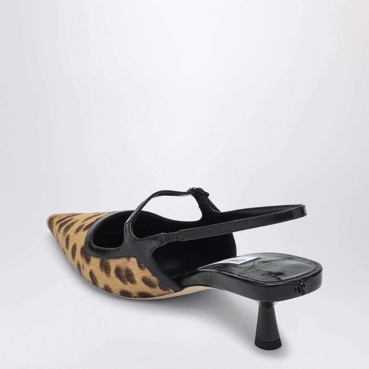 Didi 45 slingback in leopard print pony skin