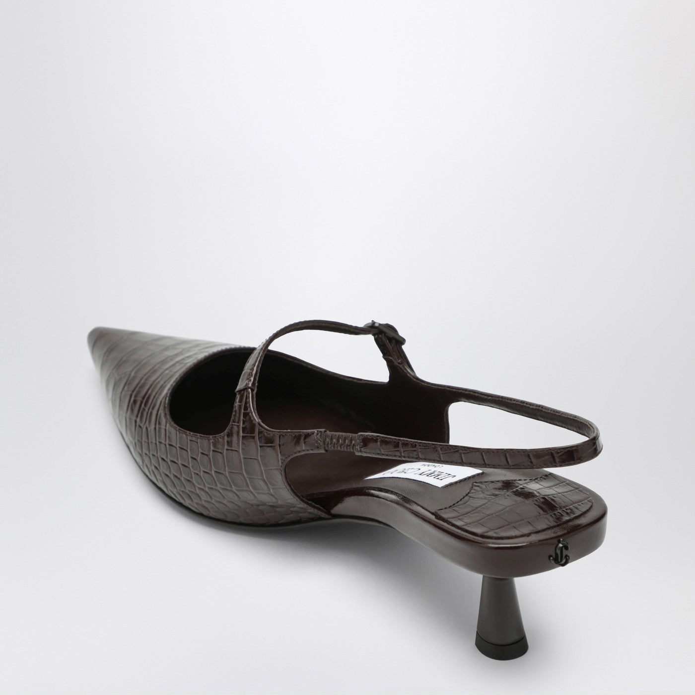 Décolleté Didi 45 marron effet crocodile