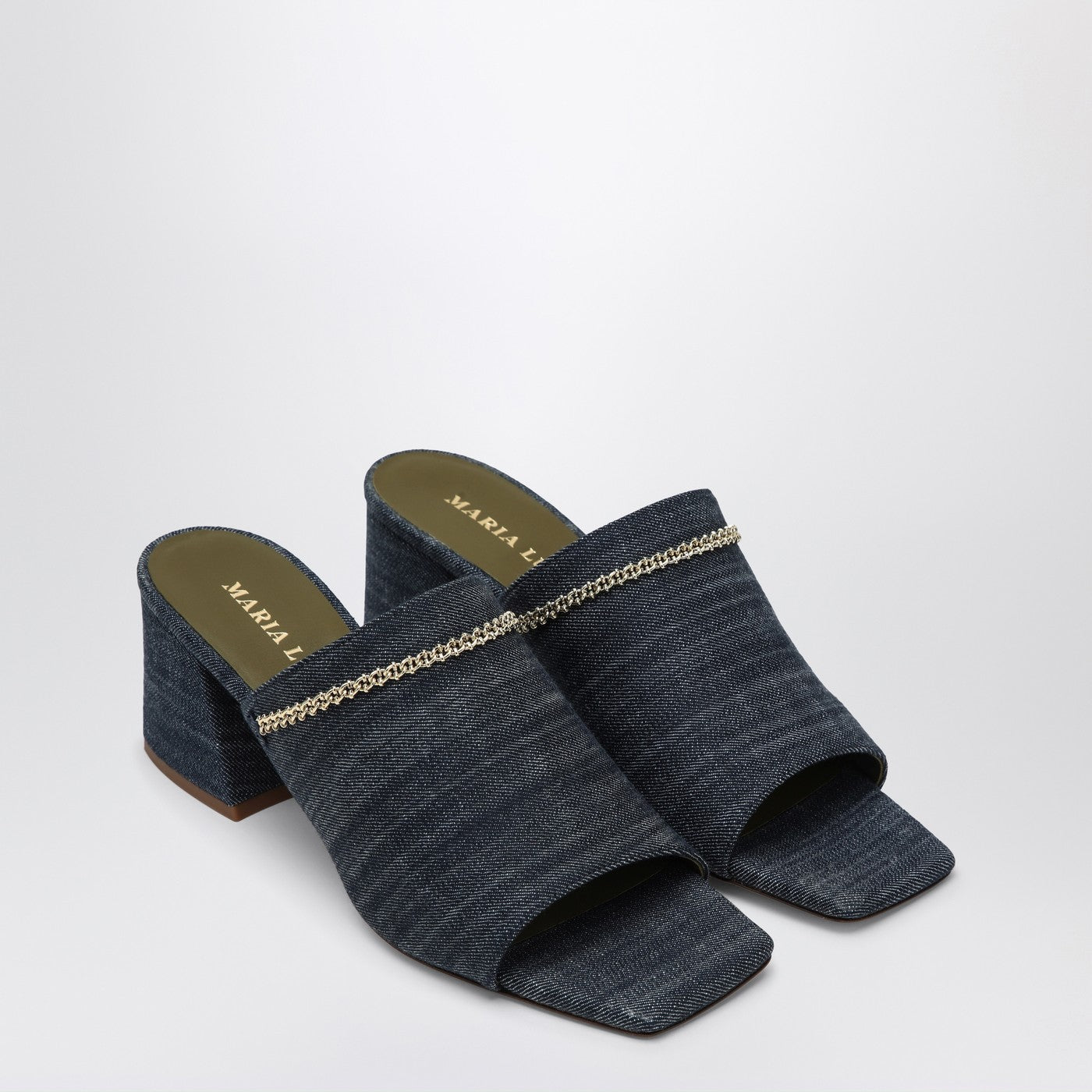 Messalina blue denim sandals