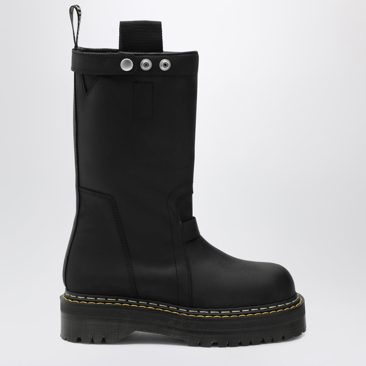 Black Quad Sole Pull-On high-top boots