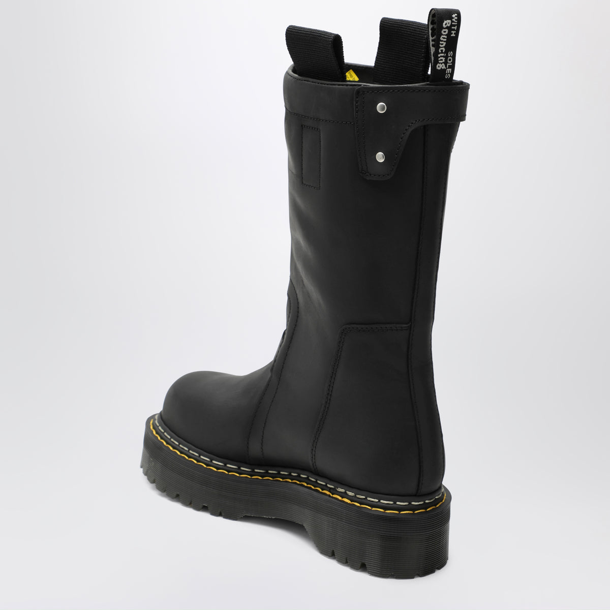 Black Quad Sole Pull-On high-top boots