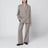 Double-breasted wool jacket in taupe color