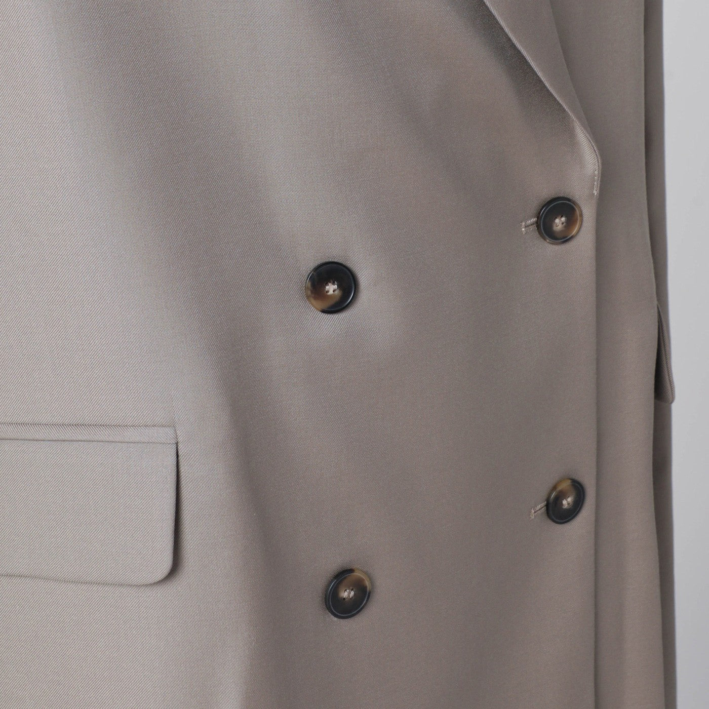 Double-breasted wool jacket in taupe color