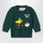 Dark green Snoopy intarsia sweater in wool blend