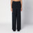 Navy blue wool-blend trousers