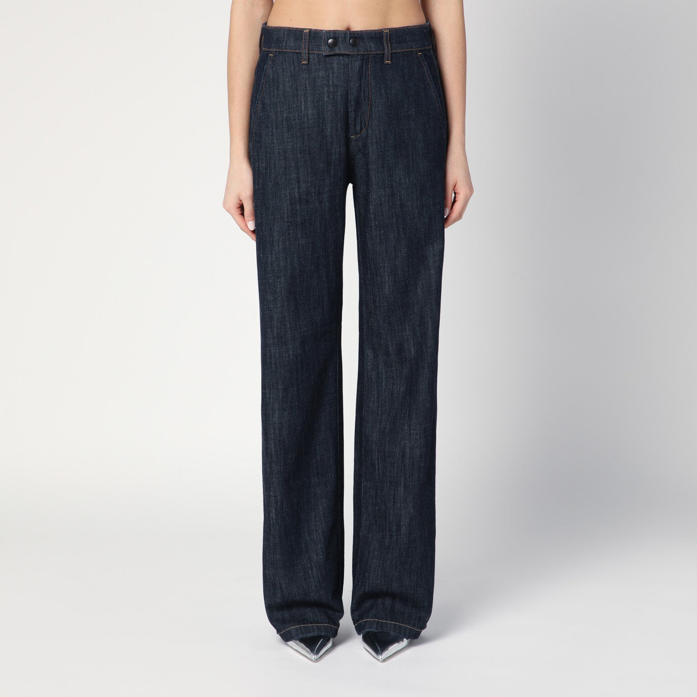 Straight-leg Mouning dark blue jeans