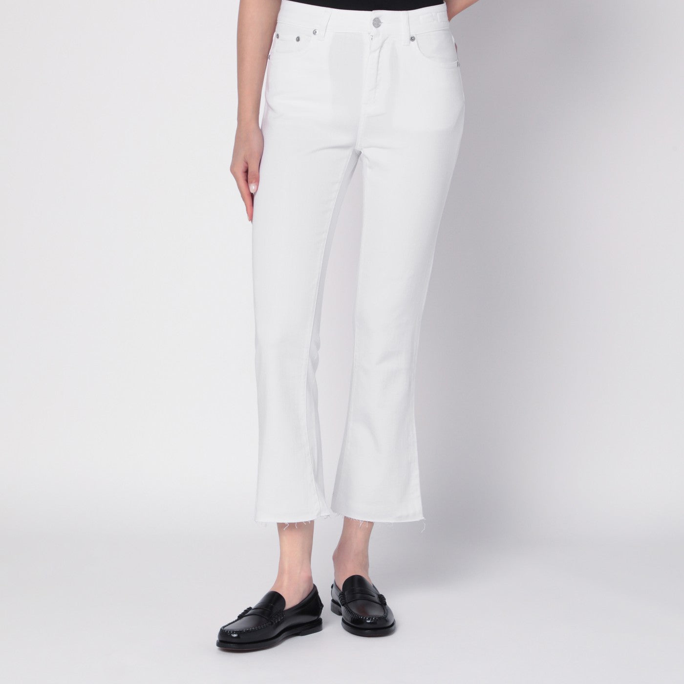 Bootcut-Jeans Clar in Weiß