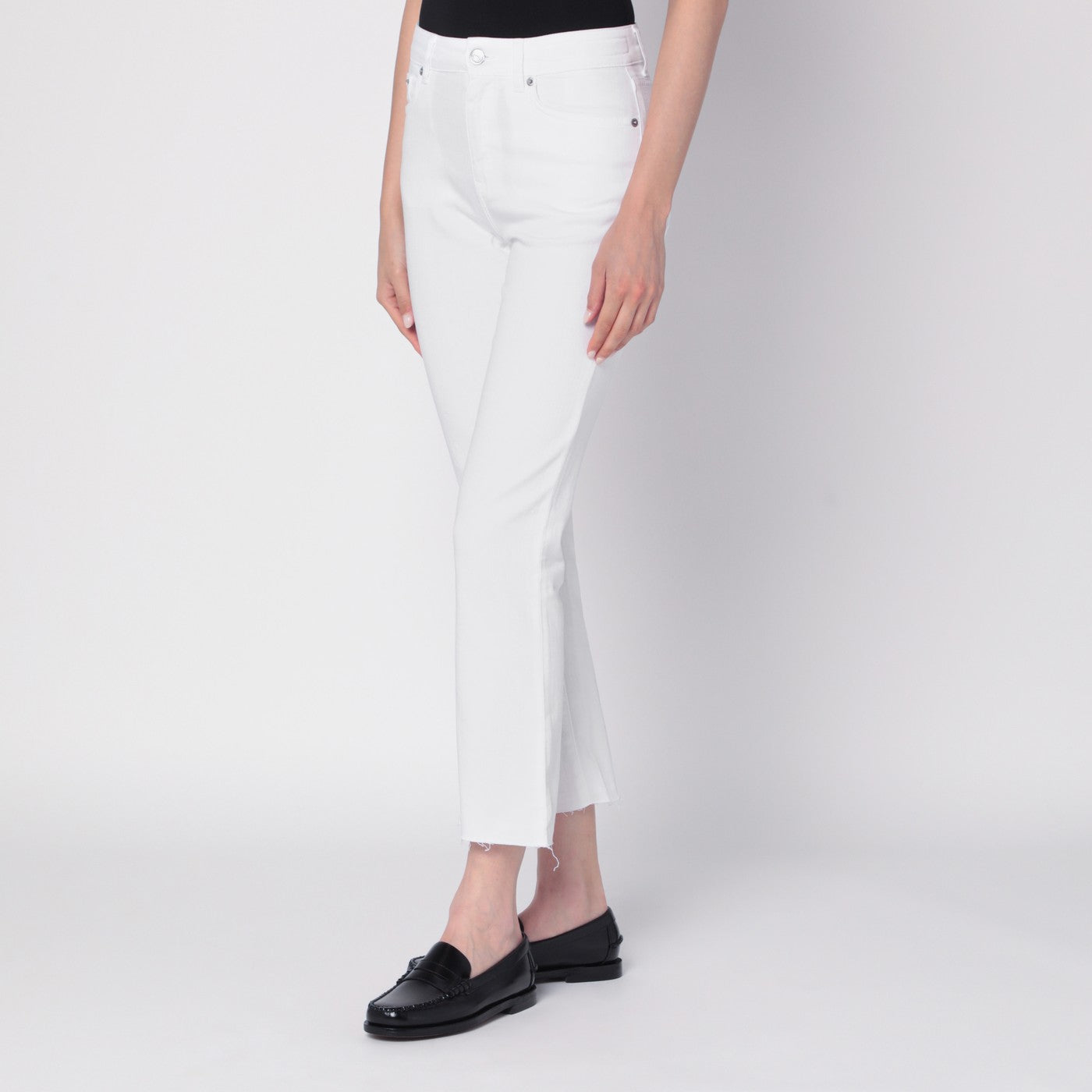 Bootcut-Jeans Clar in Weiß