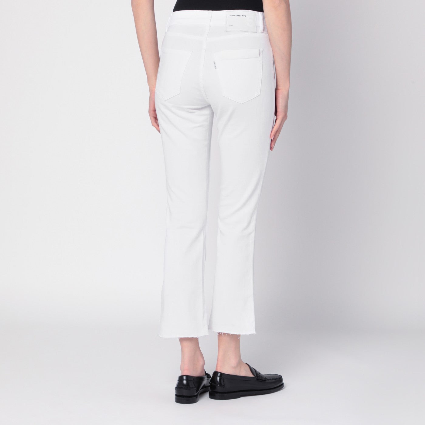 Bootcut-Jeans Clar in Weiß