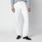 Jeans bianco con dettagli effetto biker