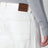 Jeans bianco con dettagli effetto biker