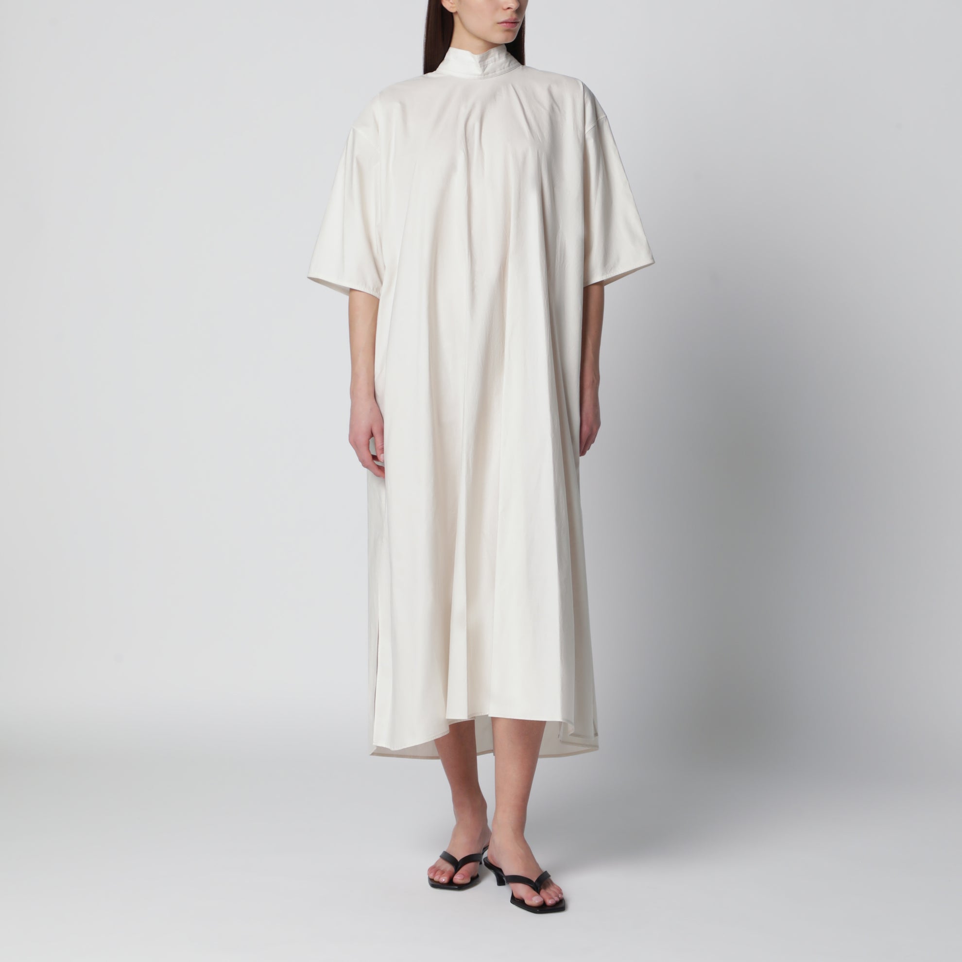 LEMAIRE Reversible cream-colored silk-blend dress