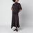 Brown Twisted dress in wool and viscose