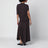 Braunes Twisted Kleid aus Wolle und Viskose