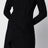 Robe midi noire en laine mérinos mélangée