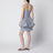 Mini bloomer dress with stripes and open back