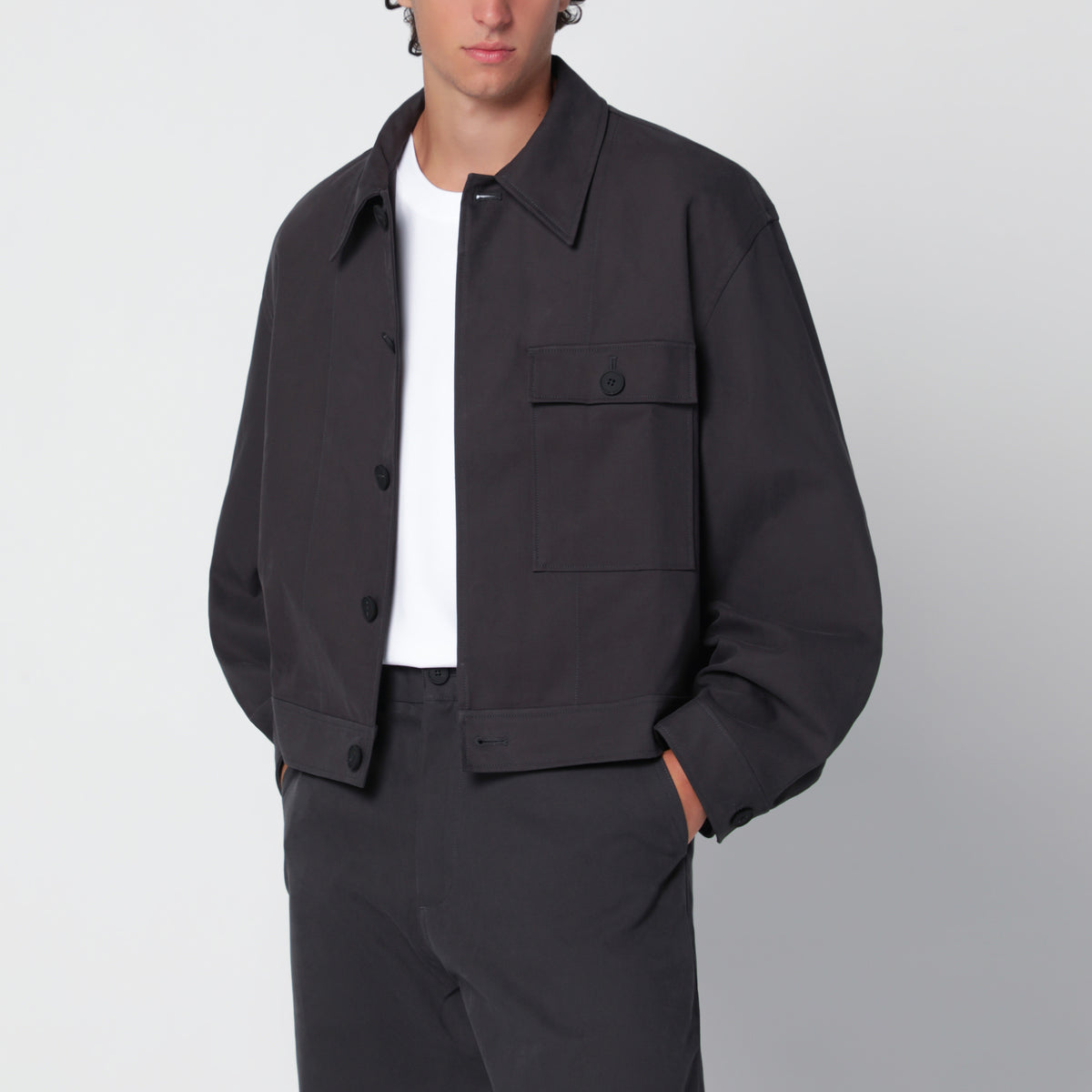 Giacca Drey marrone in cotone