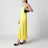 Abiha pleated midi dress with draping in yellow