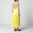 Abiha pleated midi dress with draping in yellow