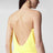 Abiha pleated midi dress with draping in yellow