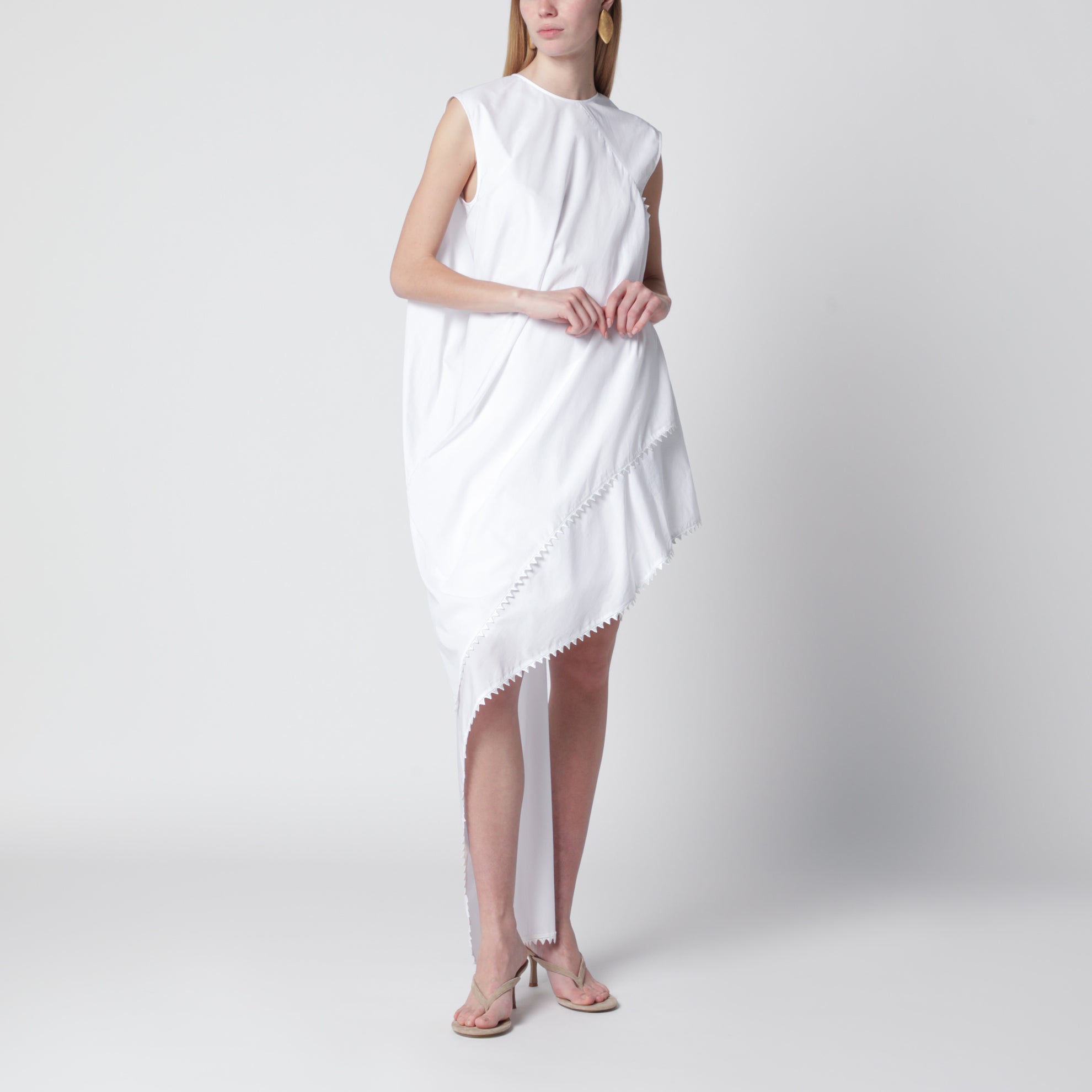 Jacquemus Asymmetric Dress Traversin, Women's, White