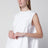 Robe asymétrique blanche en coton