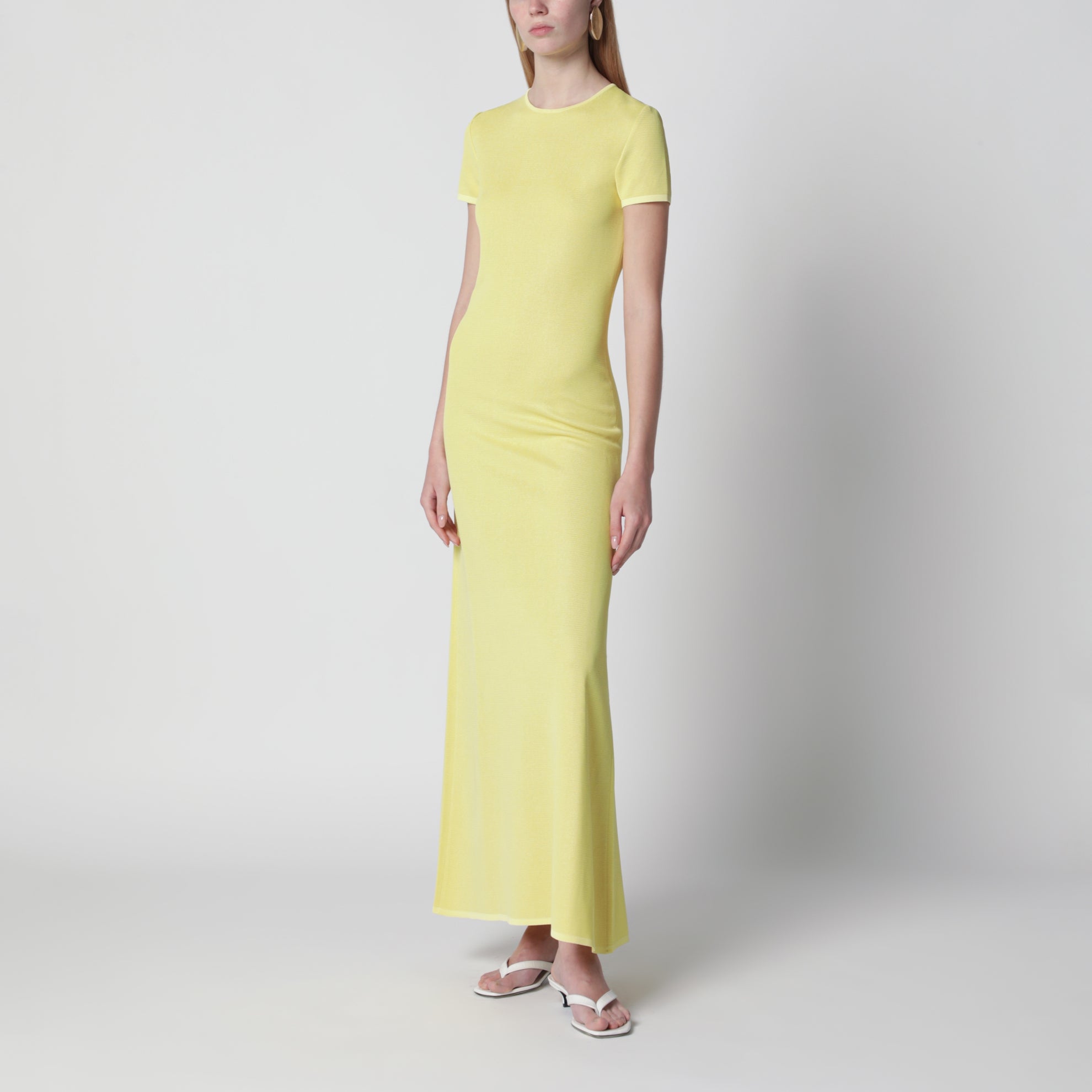 Maxi dress La Robe Maille in yellow knit