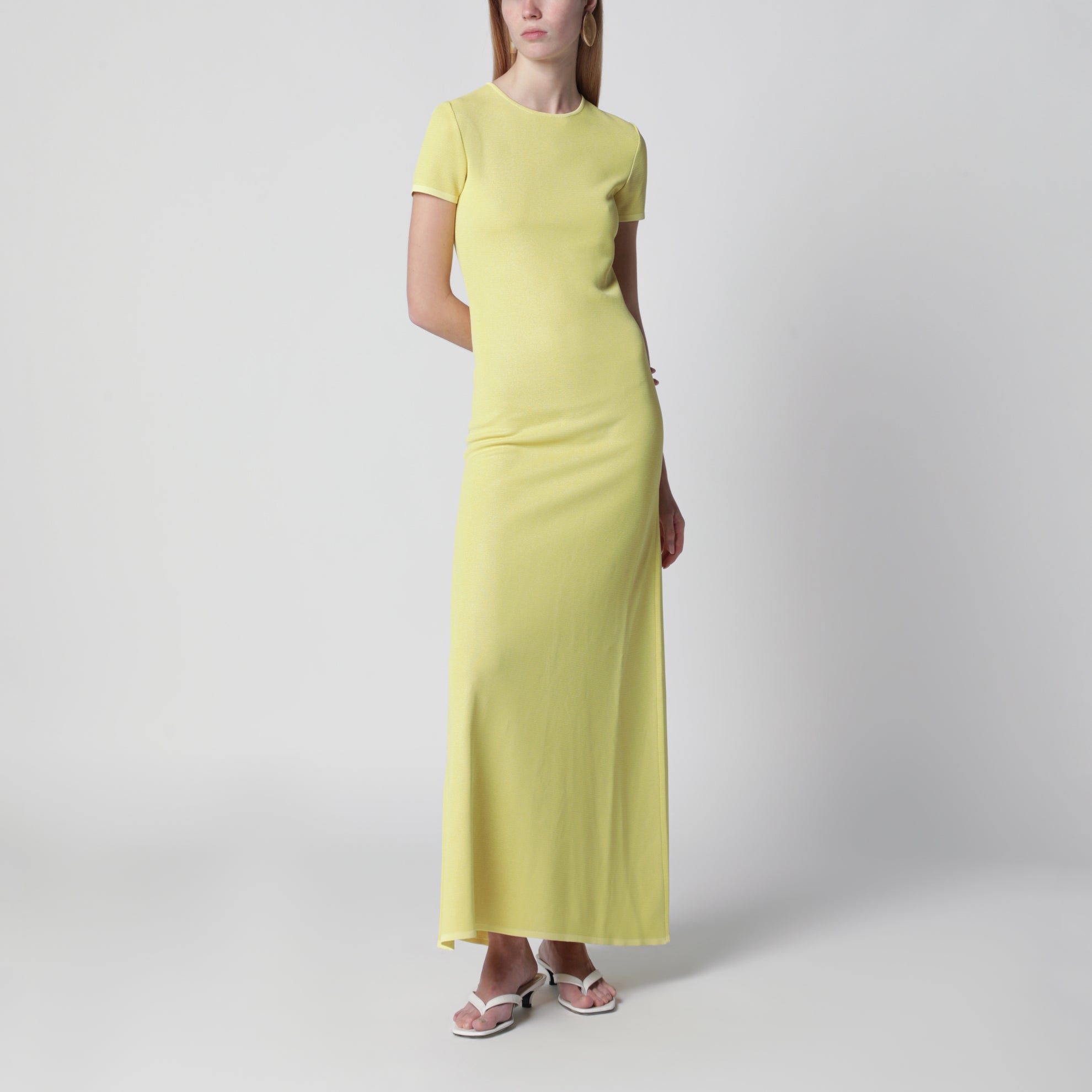 Maxi dress La Robe Maille in yellow knit