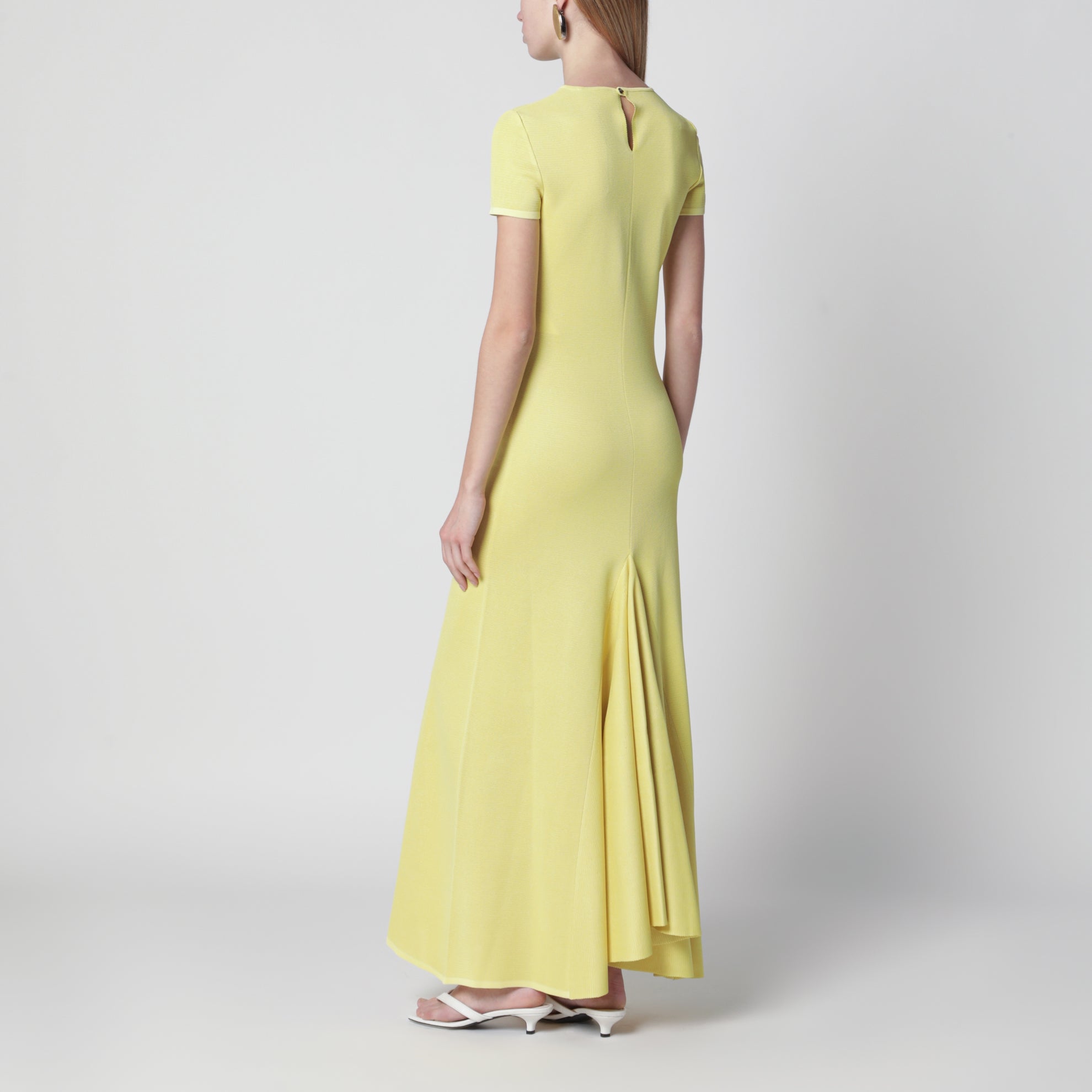 Maxi dress La Robe Maille in yellow knit