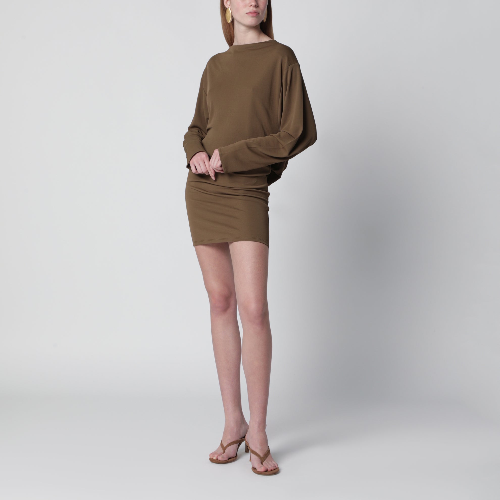 Dunkelkhakigrünes Mistral-Kleid