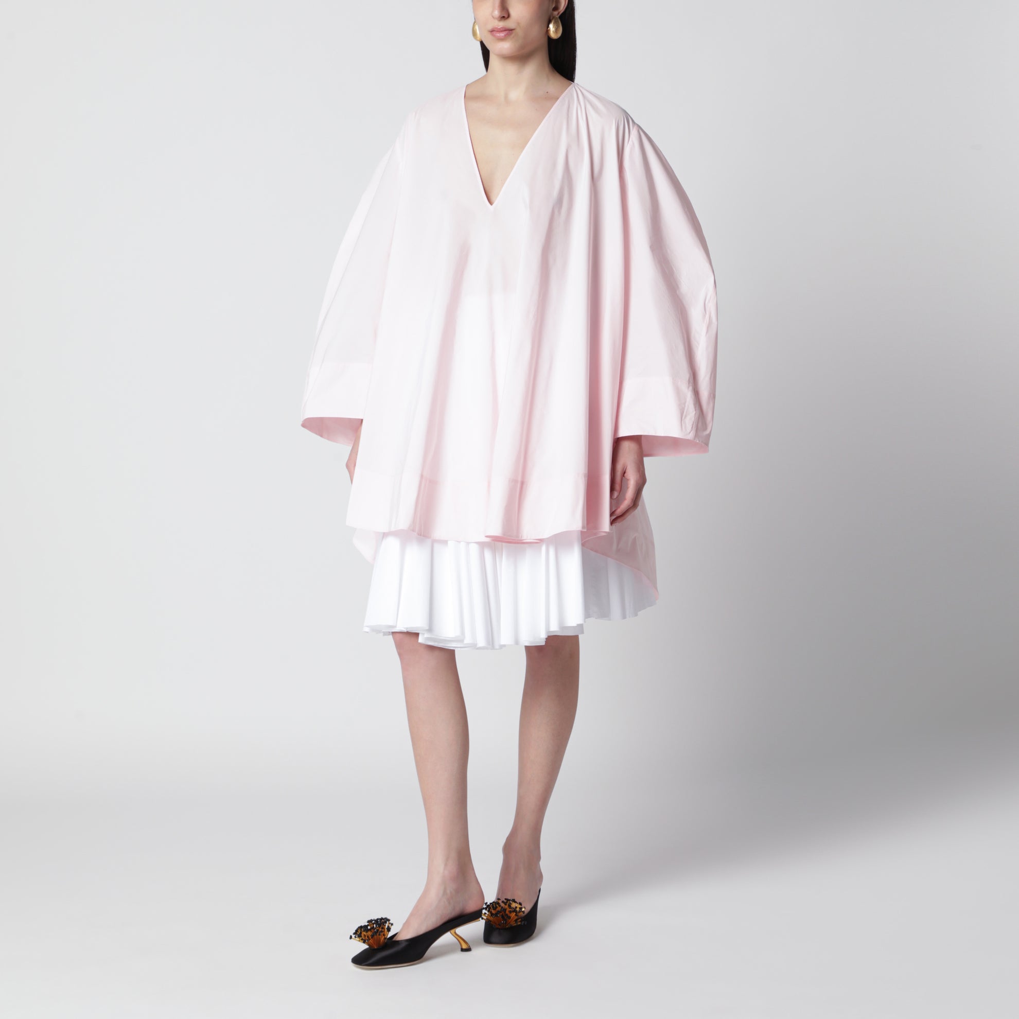 Paysan tunic dress in light pink