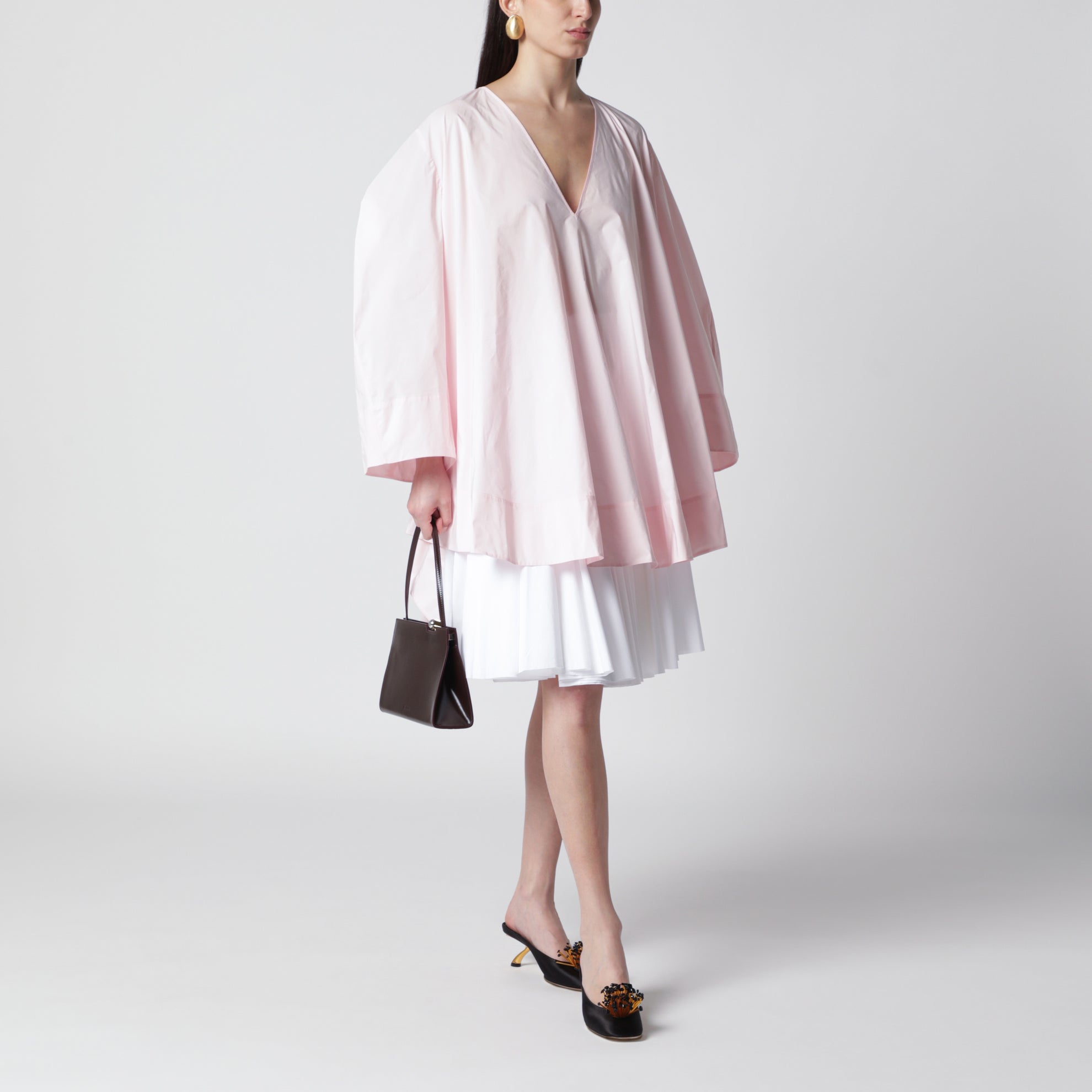 Paysan tunic dress in light pink