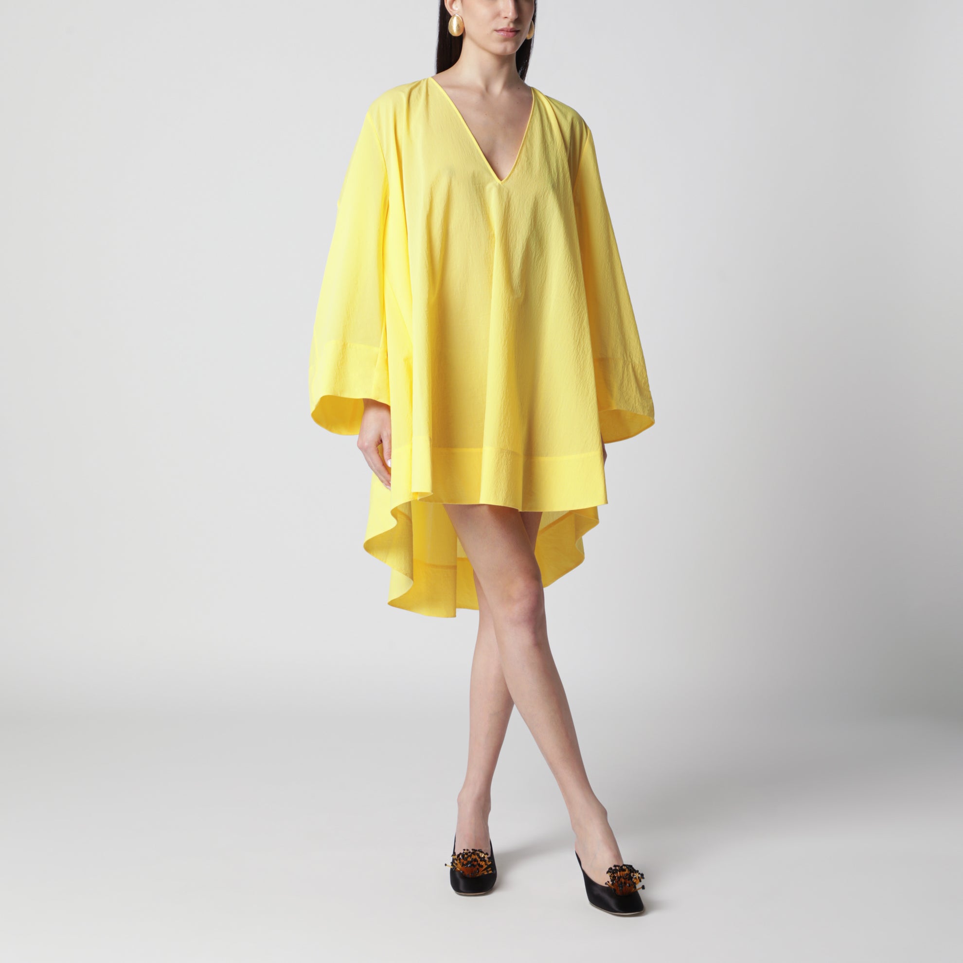 Paysan tunic dress in yellow