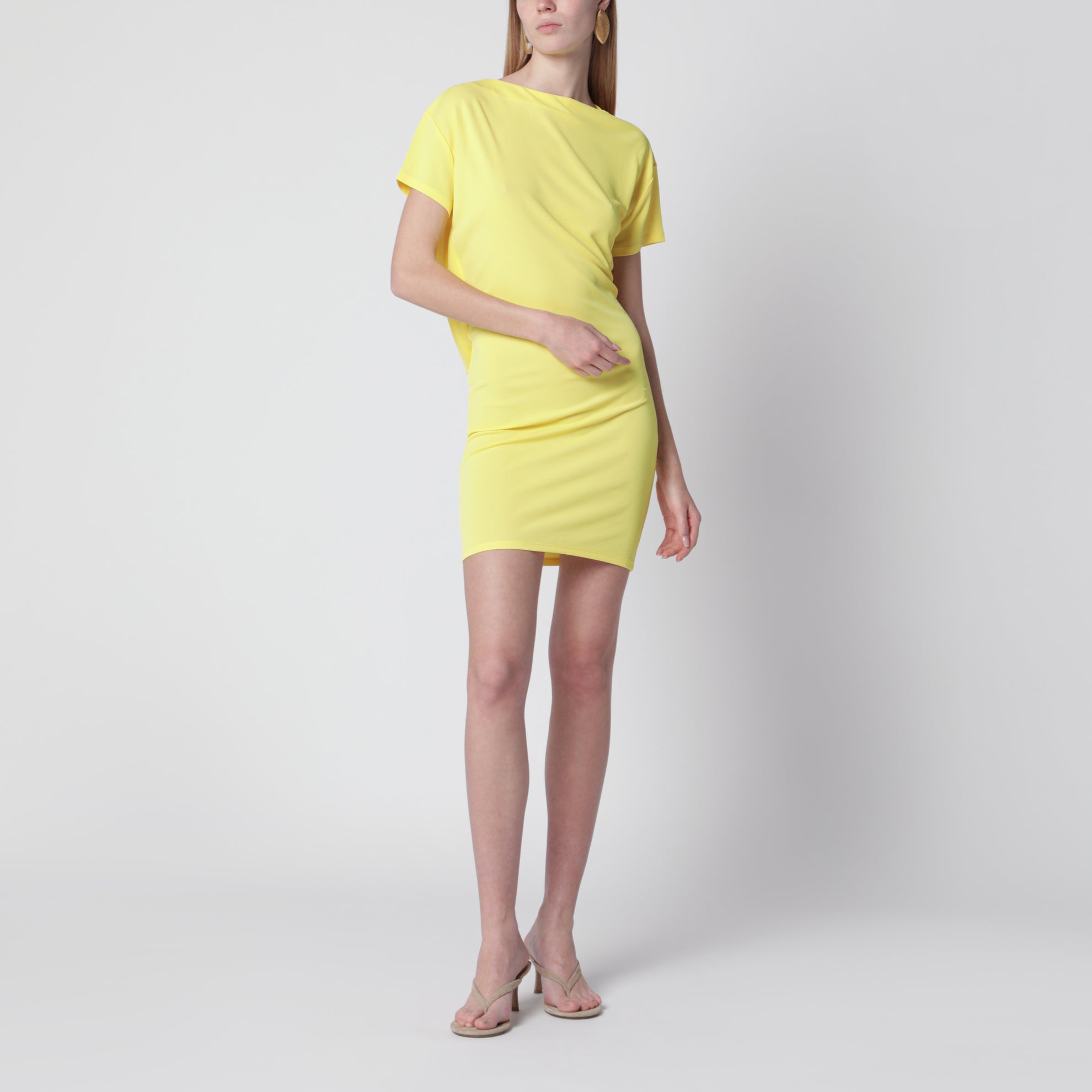 JACQUEMUS Yellow Mistral viscose jersey dress