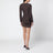 Mini-robe marron drapée