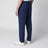 Pantalone blu in cotone e lino