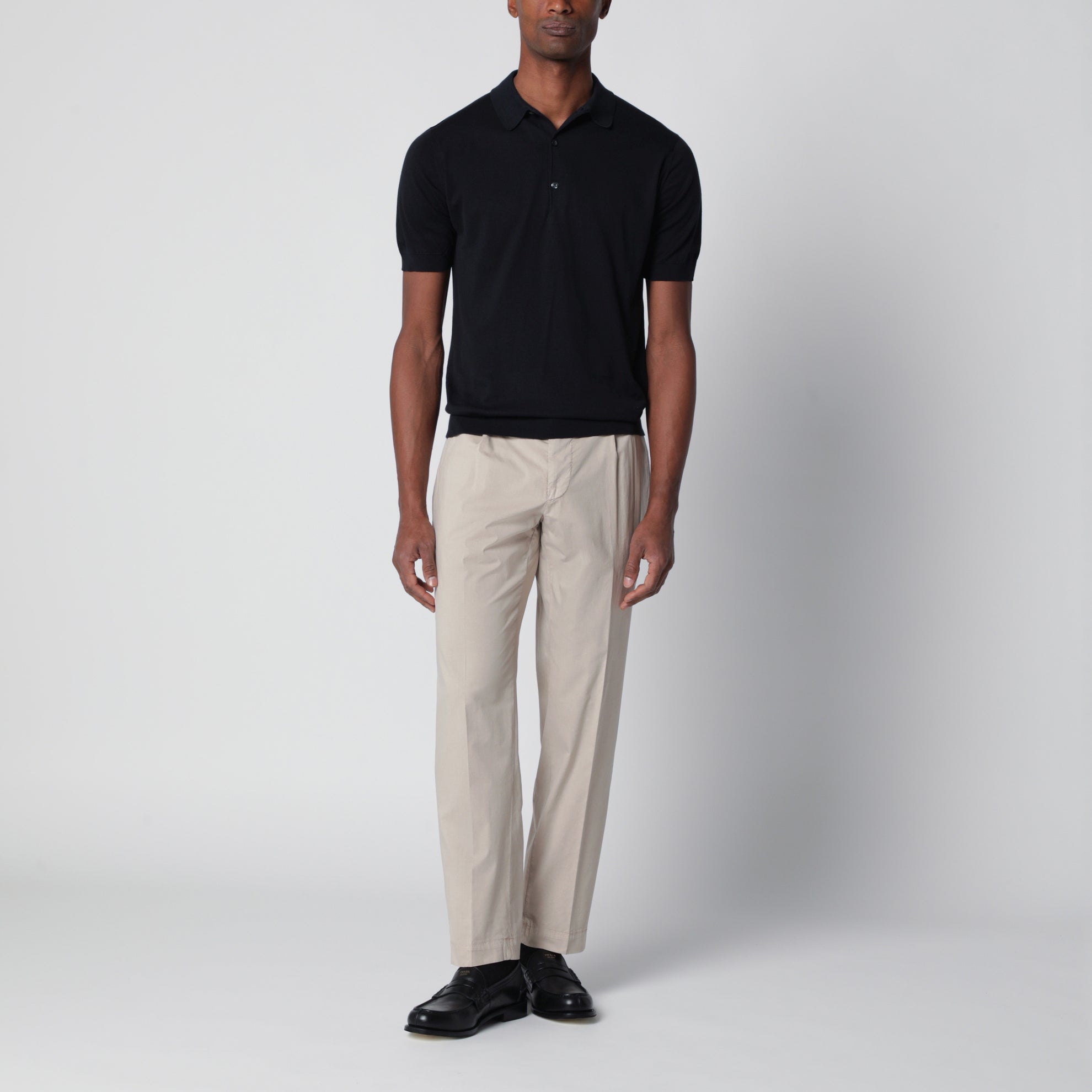 Pantalone beige in misto cotone