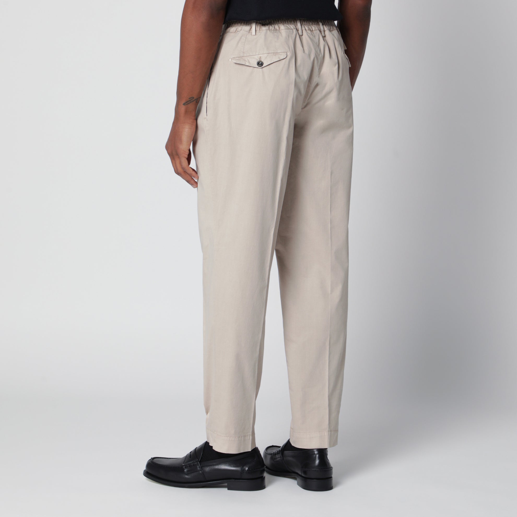 Pantalone beige in misto cotone