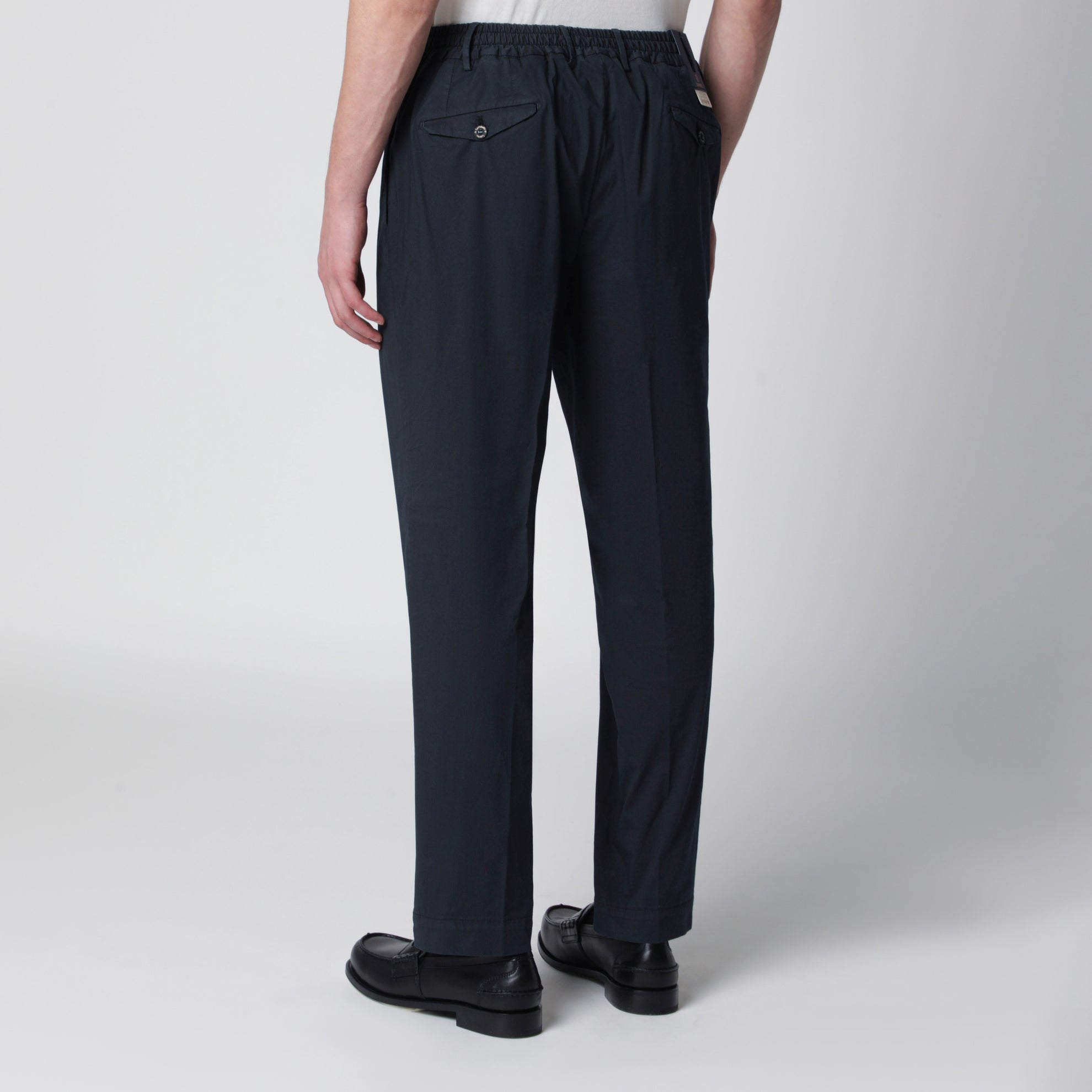 Pantalone blu in misto cotone
